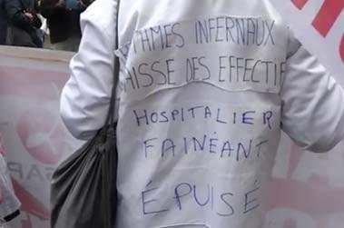 Manifestation infirmiers en colère