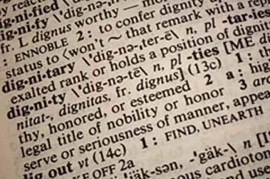 dictionnaire définition dignité